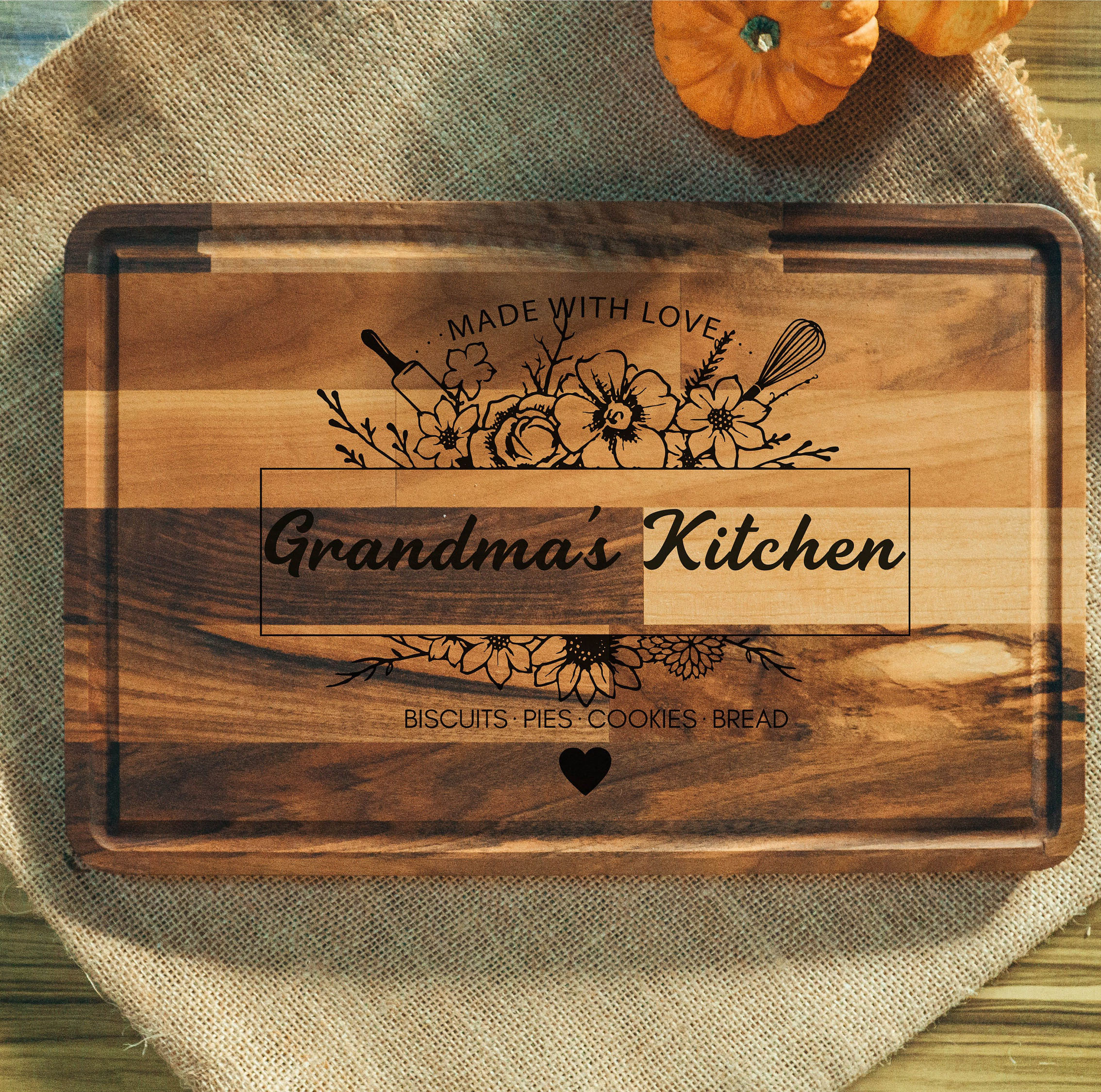 Custom Fancy Cutting Boards for Mom's Kitchen